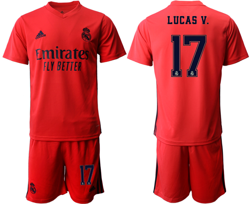 Men 2020-2021 club Real Madrid away #17 red Soccer Jerseys